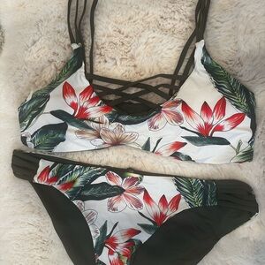 Floral Strappy Bikini Set